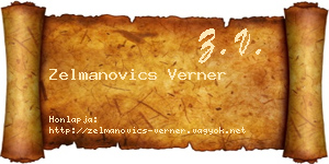 Zelmanovics Verner névjegykártya