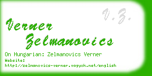 verner zelmanovics business card